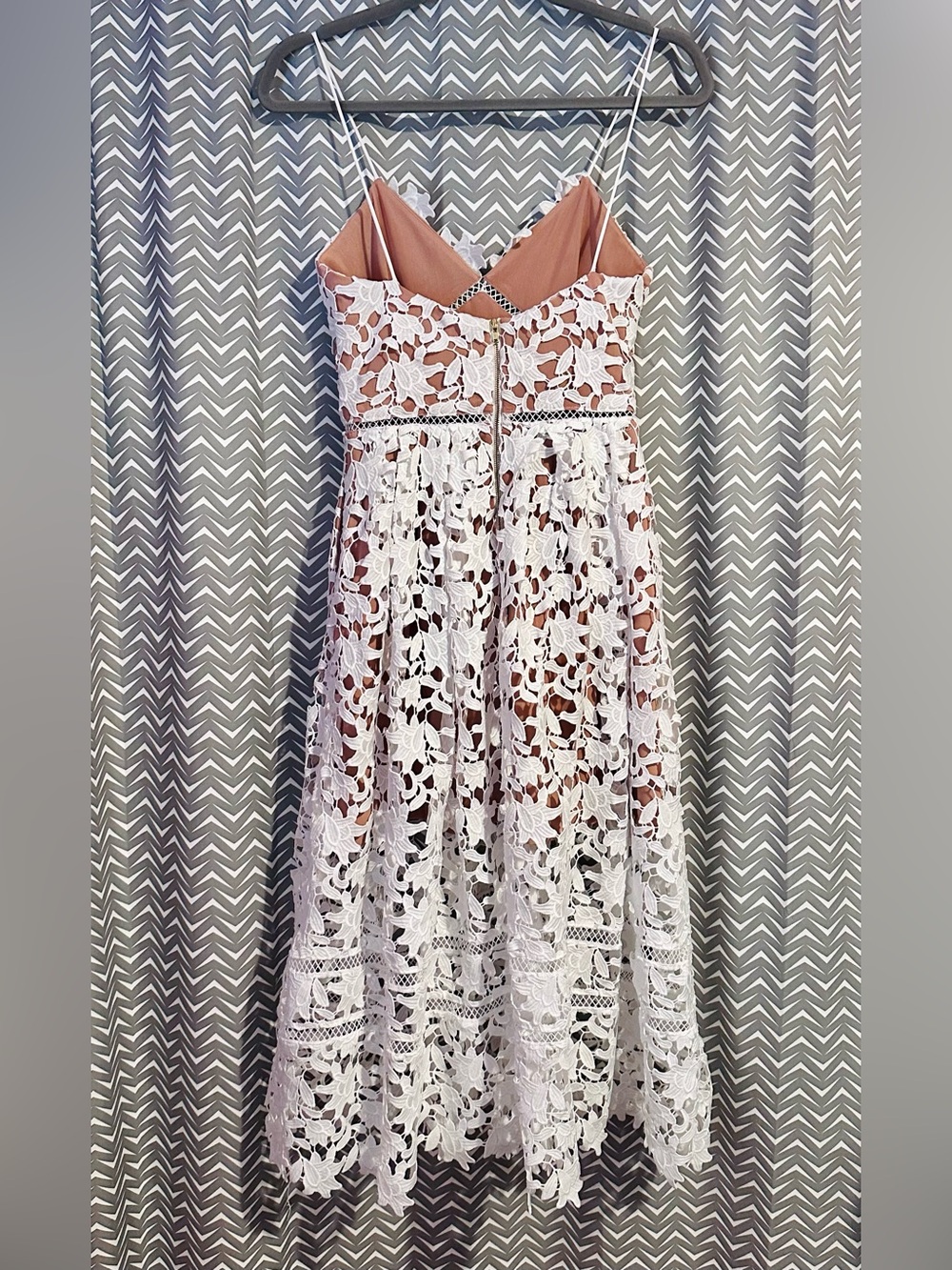 Self Portrait | Azaelea Flared Lace Midi Dress, US2 - Picture 7 of 10